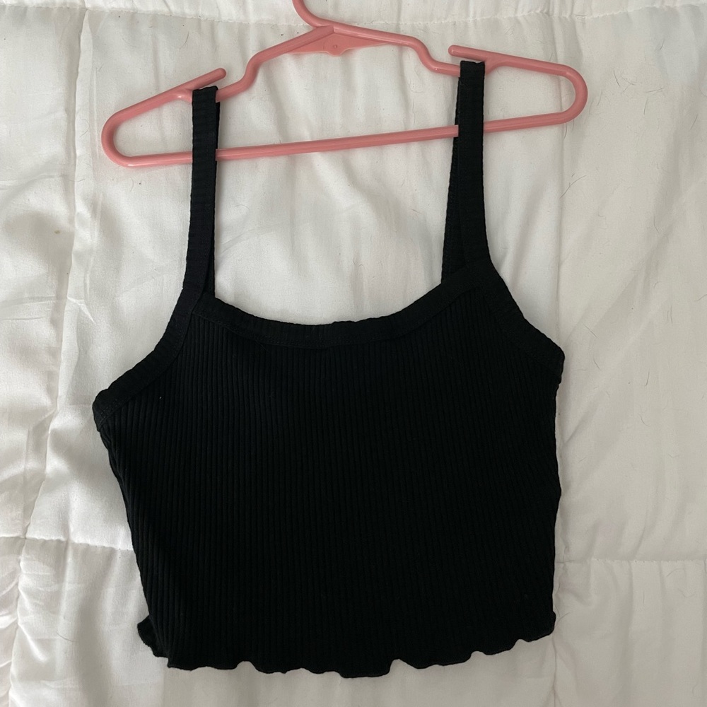 super cropped black top
